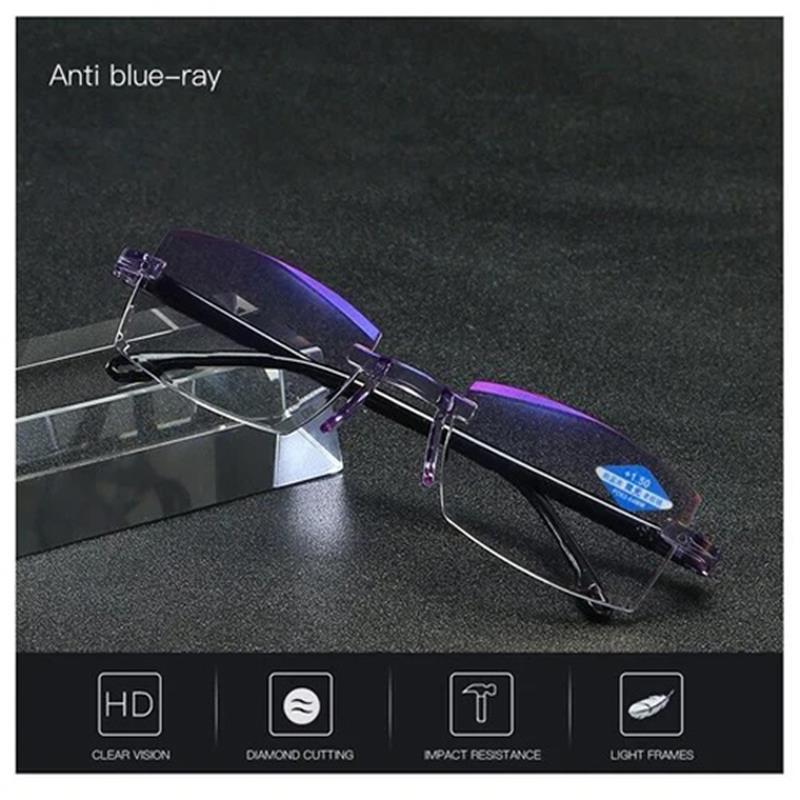 Sherum Sapphire High Hardness Anti Blue Light Intelligent Dual Focus Reading Glasses