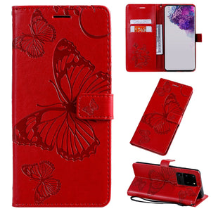 3D Embossed Butterfly Wallet Flip Card Phone Case For SAMSUNG Galaxy S23Ultra