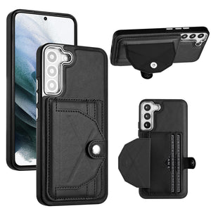 Rear Cover Type Leather Card Holster Phone Case For SAMSUNG Galaxy S23 /S23 PLUS