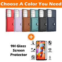 Load image into Gallery viewer, Rear Cover Type Leather Card Holster Phone Case For SAMSUNG Galaxy S22Ultra