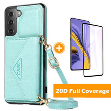 Load image into Gallery viewer, Triangle Crossbody Multifunctional Wallet Card Leather Case For Samsung S22 5G