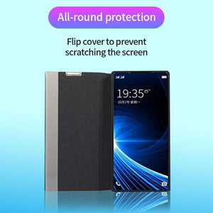 Luxury Vertical Smart Windows Leather Case For HUAWEI P20 Series