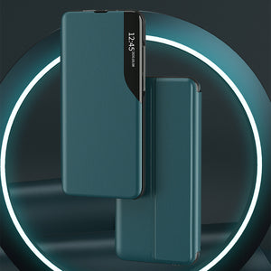 Étui en cuir magnétique magnétique de luxe pour Smart Fenêtre pour Samsung S21 Series