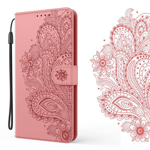 Peacock Embossed Imitation Leather Wallet Phone Case For iPhone