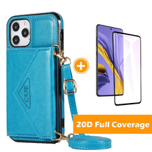 Load image into Gallery viewer, Triangle Crossbody Multifunctional Wallet Card Leather Case For iPhone 11 Series