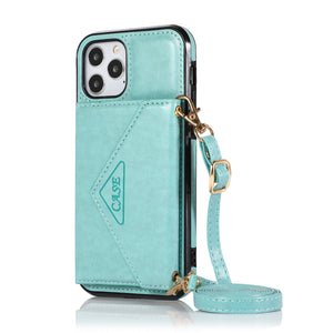 Triangle Crossbody Multifunctional Wallet Card Leather Case For iPhone 11 Series