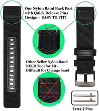 Load image into Gallery viewer, Warrior Series Jeep Nylon With Leather  Watch Strap/Watch Bands