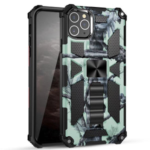 Camouflage Luxury Armor Shockproof Case With Kickstand For iPhone 11ProMax