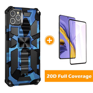 Camouflage Luxury Armor Shockproof Case With Kickstand For 12Pro Max