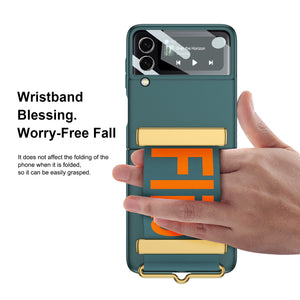 Luxury Wristband Samsung Z Flip3 5G Ultra-thin Anti-Fall Protective Case