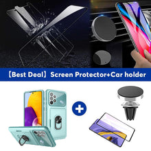 Load image into Gallery viewer, Luxury Lens Protection 3-in-1 Card Ring Phone Case For Samsung Galaxy A52