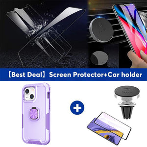 Robot Rotating Ring Bracket Phone Case For iPhone 14/ iPhone 14 Plus