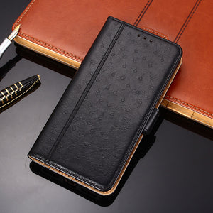 Ostrich Pattern Leather Wallet Flip Magnet Cover Case For SAMSUNG Galaxy A02S