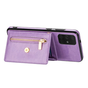 Triangle Crossbody Zipper Wallet Card Leather Case For Samsung Galaxy A51(4G)