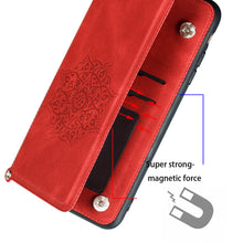 Load image into Gallery viewer, 2021 Magnetic Holder Leather Wrist Strap Cover Case For Samsung