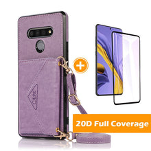 Load image into Gallery viewer, Triangle Crossbody Multifunctional Wallet Card Leather Case For LG Stylo6