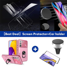 Load image into Gallery viewer, Luxury Lens Protection 3-in-1 Card Ring Phone Case For Samsung Galaxy S22 5G