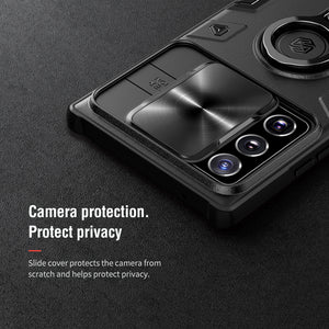 【 Black rhino】Luxury Porte-bague de protection à lentille coulissante pour Samsung Note 20 Ultra