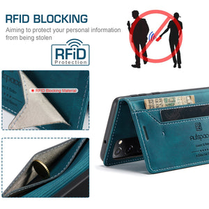 RFID Blocking Anti-theft Swipe Card Wallet Phone Case For SAMSUNG Galaxy S20FE