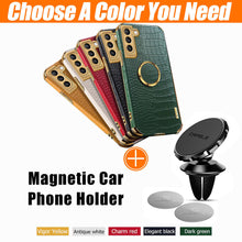Load image into Gallery viewer, Colapachic Leather Magnetic Car Holder Phone Case For Samsung S22/S22PLUS