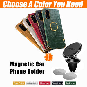 Colapachic Leather Magnetic Car Holder Phone Case For Samsung Galaxy S20