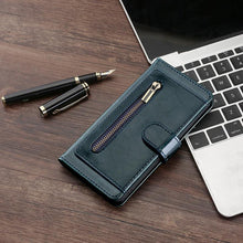 Load image into Gallery viewer, Luxury Zipper Texture Leather Crack Wallet Case For SAMSUNG Galaxy Note10+