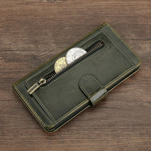 Load image into Gallery viewer, Luxury Zipper Texture Leather Crack Wallet Case For SAMSUNG Galaxy Note10+
