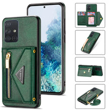 Load image into Gallery viewer, Triangle Crossbody Zipper Wallet Card Leather Case For Samsung Galaxy A51(4G)