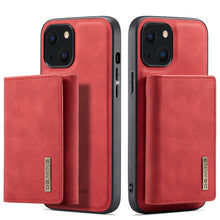 Load image into Gallery viewer, Two-in-one Magnetic Split Three-fold Wallet Phone Case For iPhone 13 Series