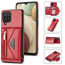 Load image into Gallery viewer, Triangle Crossbody Zipper Wallet Card Leather Case For Samsung Galaxy A12