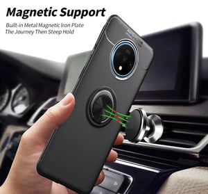 Support de voiture Stand Support magnétique Boîte à doigt Bague TPU Case pour Oneplus 7T
