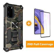 Load image into Gallery viewer, Camouflage Luxury Armor Shockproof Case With Kickstand For Samsung Galaxy S20