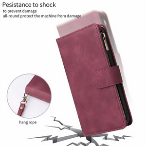 Soft Leather Zipper Wallet Flip Multi Card Slots Case For iPhone 11