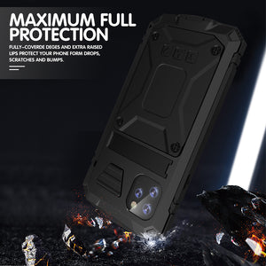 【 iPhone 11 series】Luxury Doom Armor étanche Metal Aluminium Kickstand Téléphone Cas