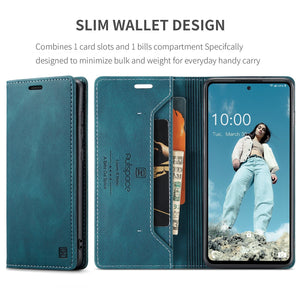 RFID Blocking Anti-theft Swipe Card Wallet Phone Case For SAMSUNG Galaxy A52