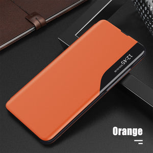Luxury Smart Window Magnetic Flip Leather Case For Samsung S Series