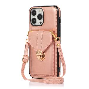 Snap Crossbody Card Wallet Leather Case For iPhone 13 ProMax