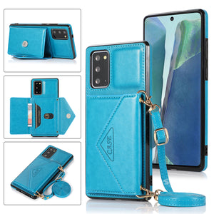 Triangle Crossbody Multifunctional Wallet Card Leather Case For Samsung NOTE20/20ULTRA