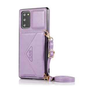 Triangle Crossbody Multifunctional Wallet Card Leather Case For Samsung NOTE20/20ULTRA