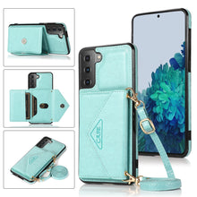 Load image into Gallery viewer, Triangle Crossbody Multifunctional Wallet Card Leather Case For Samsung S22 5G