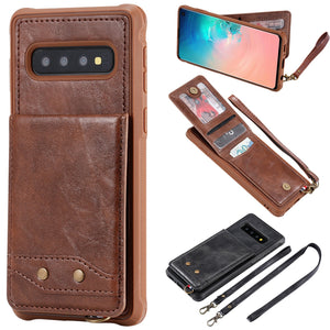 Rear Cover Type Protective Card Holster Phone Case For SAMSUNG Galaxy S10 PLUS