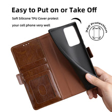 Load image into Gallery viewer, Trapezoidal Side Buckle Soft Leather Wallet case For Samsung Galaxy S10/S10PLUS/S10E/S10Lite