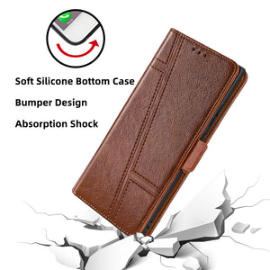 Trapezoidal Side Buckle Soft Leather Wallet case For iPhone X/XS/XR/XSmax