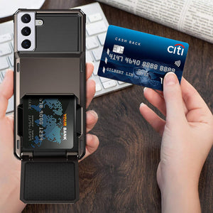 Travel Wallet Folder Card Slot Holder Case For Samsung S21FE 5G