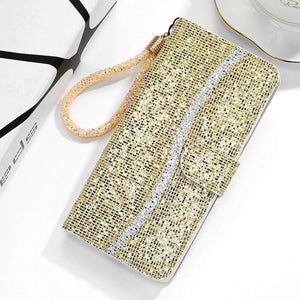 2021 New Bling Glitter Wallet Flip Case For Samsung S&Note Series
