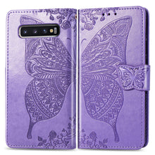Load image into Gallery viewer, Luxury Embossed Butterfly Leather Wallet Flip Case For Samsung Galaxy S10 Plus
