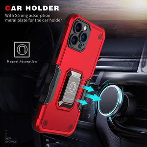 Contrast Color Ring Magnetic Holder Phone Case For iPhone 13ProMax