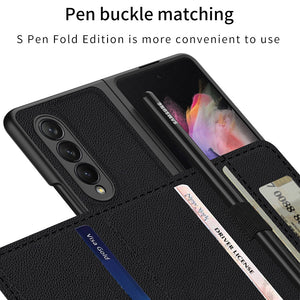 Samsung Z Fold 3 5G All-inclusive With Pen Slot Wallet  Phone Case