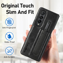 Load image into Gallery viewer, Samsung Z Fold 3 5G Luxury Leather With Pen Slot Phone Case