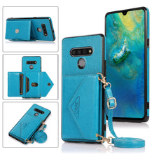 Load image into Gallery viewer, Triangle Crossbody Multifunctional Wallet Card Leather Case For LG Stylo6